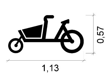 Señal M-6.11: Indicar zonas reservadas o con prioridad para bicicletas de carga