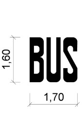 Señal M-6.2: Indicar que un carril o una zona de la vía está reservado temporal o permanentemente, para la circulación, estacionamiento o parada de determinados vehículos como autobuses (BUS) y taxis (TAXI)
