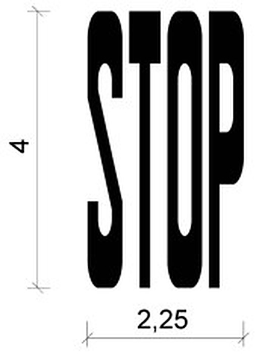 Señal M-6.3: STOP pintado