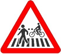 Señal P-20c: Pasos para peatones y ciclistas