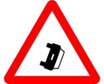 Señal P-32: Obstrucción en la calzada