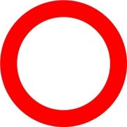 Señal R-100: Circulación prohibida