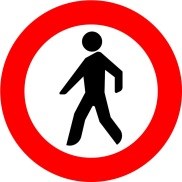 Señal R-116: Entrada prohibida a peatones
