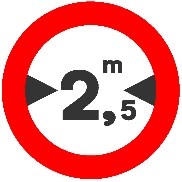 Señal R-204: Limitación de anchura