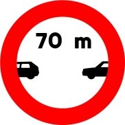Señal R-300: Separación mínima