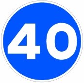 Señal R-411: Velocidad mínima