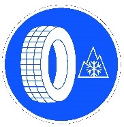 Señal R-412b: Neumáticos de invierno