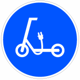 Señal R-420: Vía reservada y obligatoria para vehículos de movilidad personal