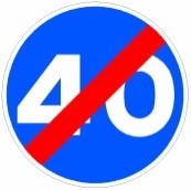 Señal R-506: Fin de velocidad mínima
