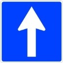 Señal S-11: Calzada de un carril de sentido único