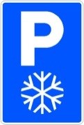 Señal S-129: Estacionamiento de emergencia por nevadas