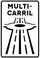 Señal S-1b: Carretera multicarril