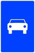 Señal S-3: Vía reservada para automóviles