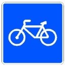 Señal S-35: Vía reservada para ciclos