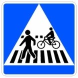 Señal S-46: Situación de un paso para peatones y ciclistas