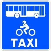 Señal S-51a: Carril reservado para tipos específicos de vehículos