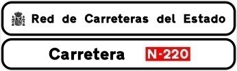 Señal S-561: Cartel institucional en carretera convencional o carretera multicarril