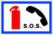 Señal S-970: Teléfono de emergencia y extintor de incendios
