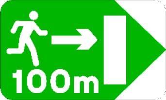 Señal S-990a: Salida de emergencia próxima