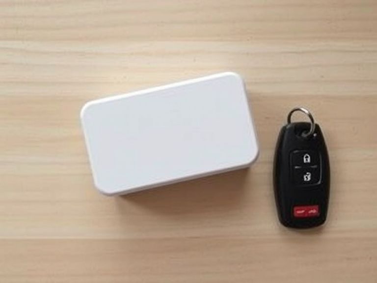 Caja de medicamento y llave de coche sobre una mesa